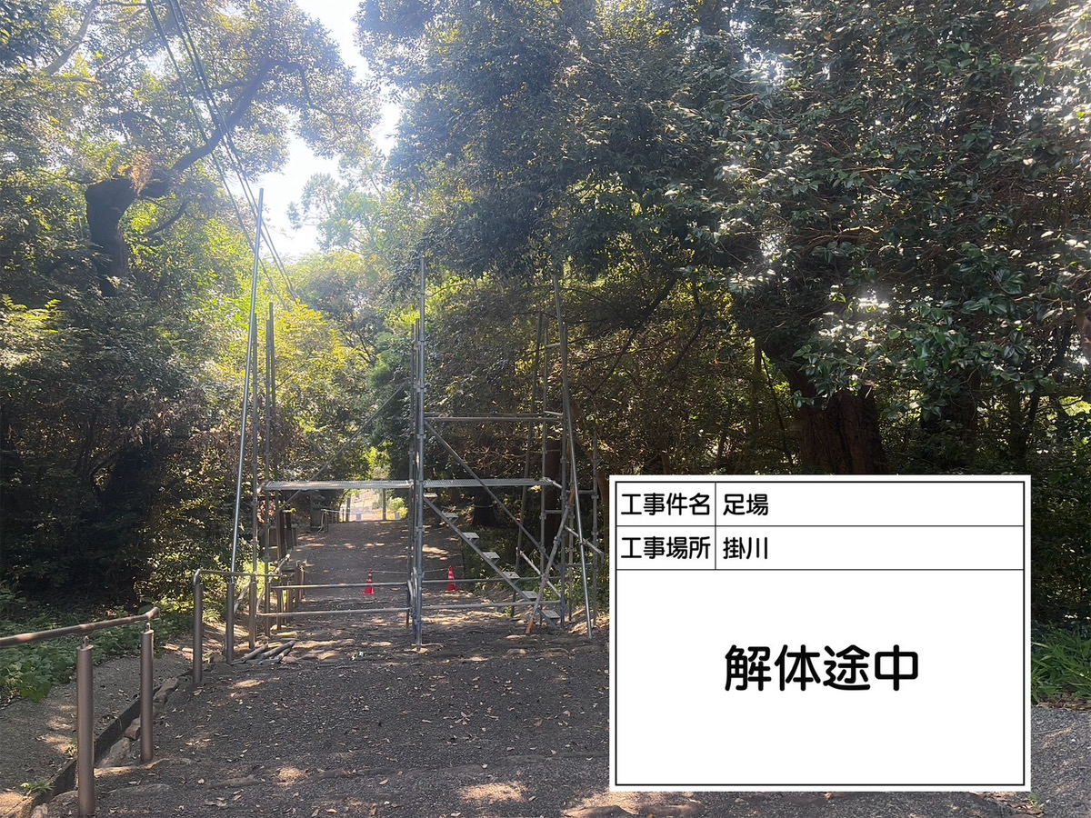 解体作業中の様子