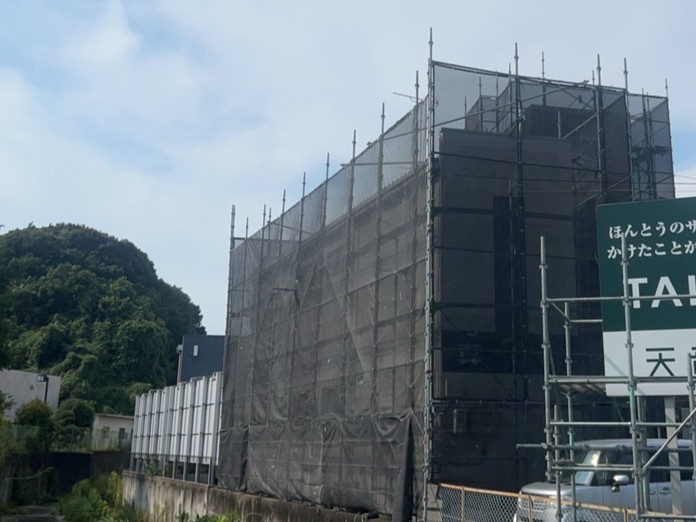 浜松市中央区高林 メッシュシート設置後の様子2