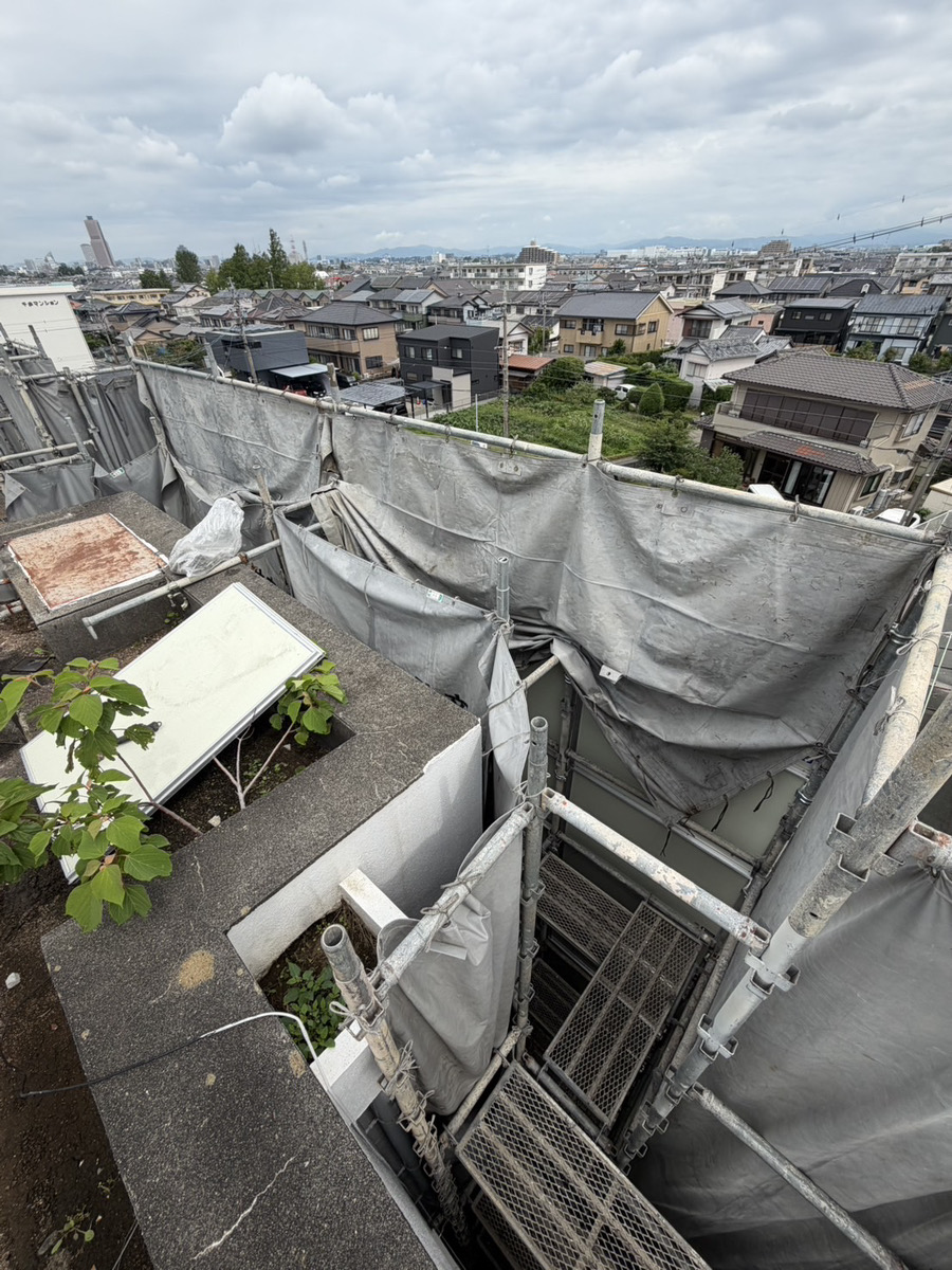 浜松市中央区安松町 防音パネル設置の様子