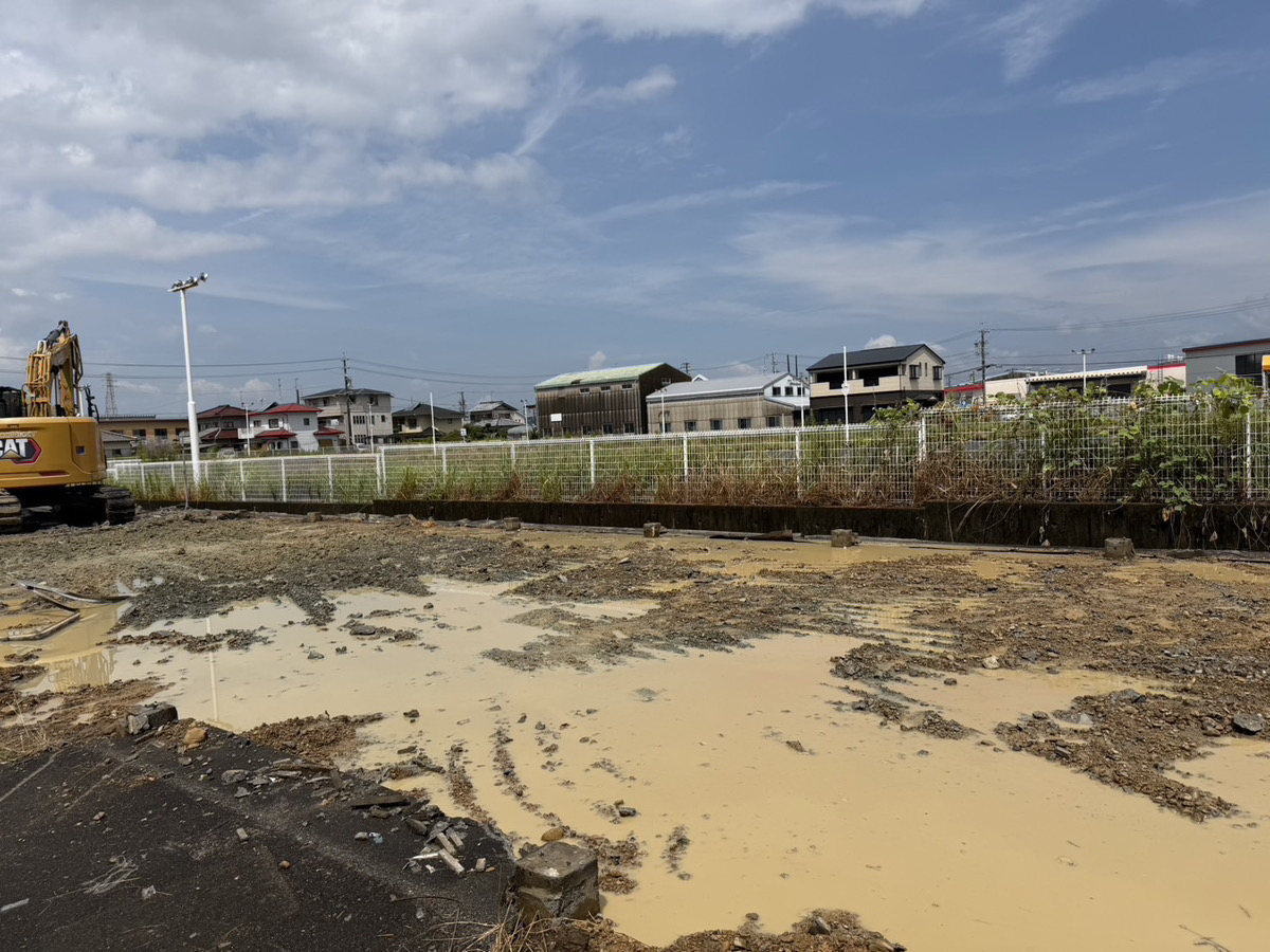 袋井市川井 足場解体の様子1