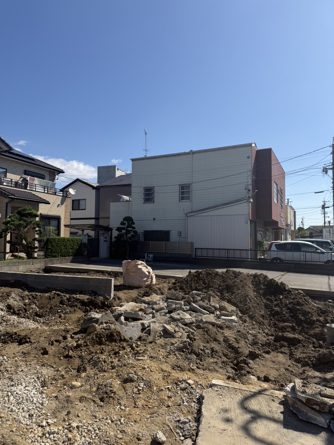 浜松市中央区向宿 シート撤去完了後の様子