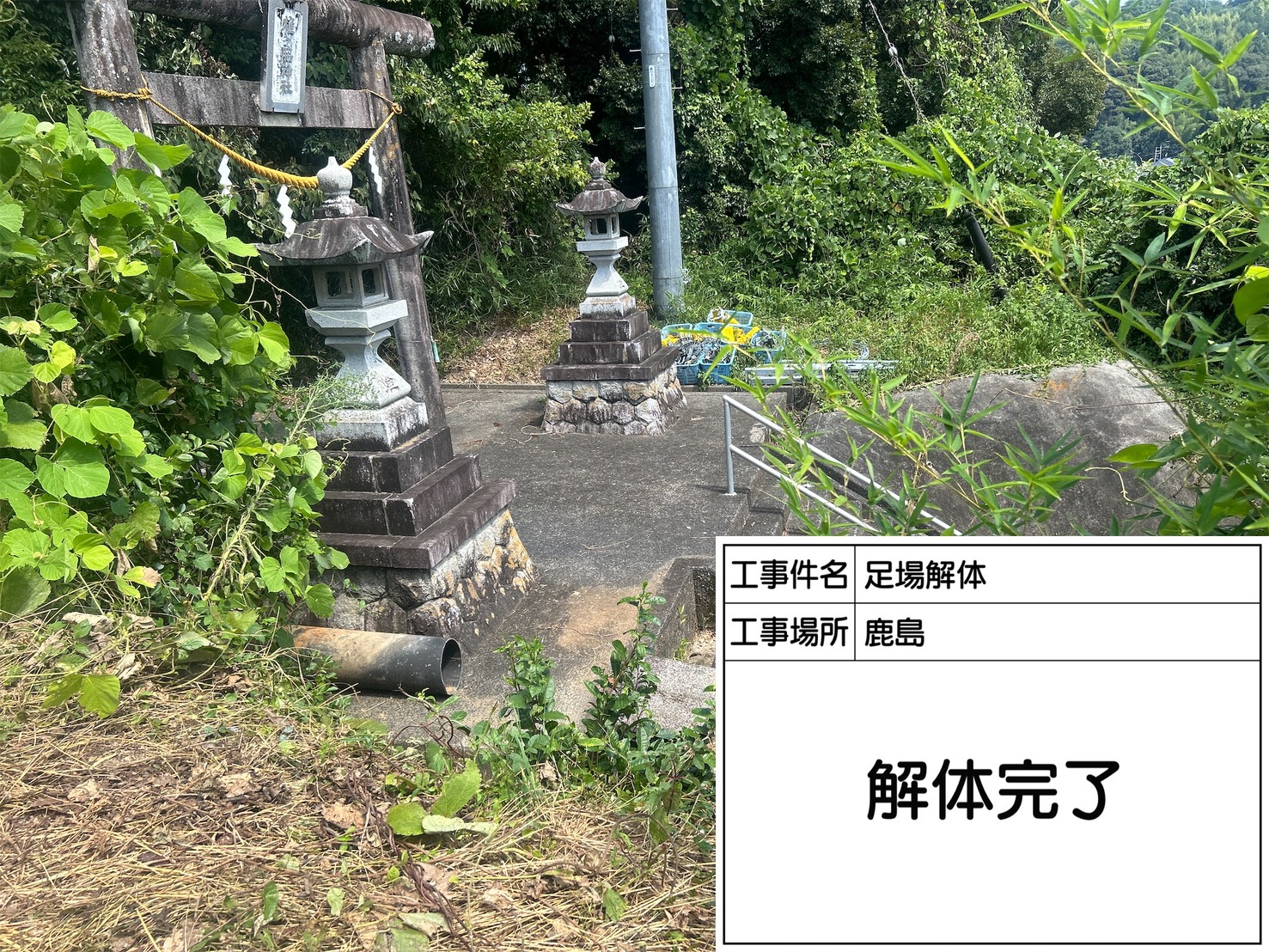 解体完了時の全景